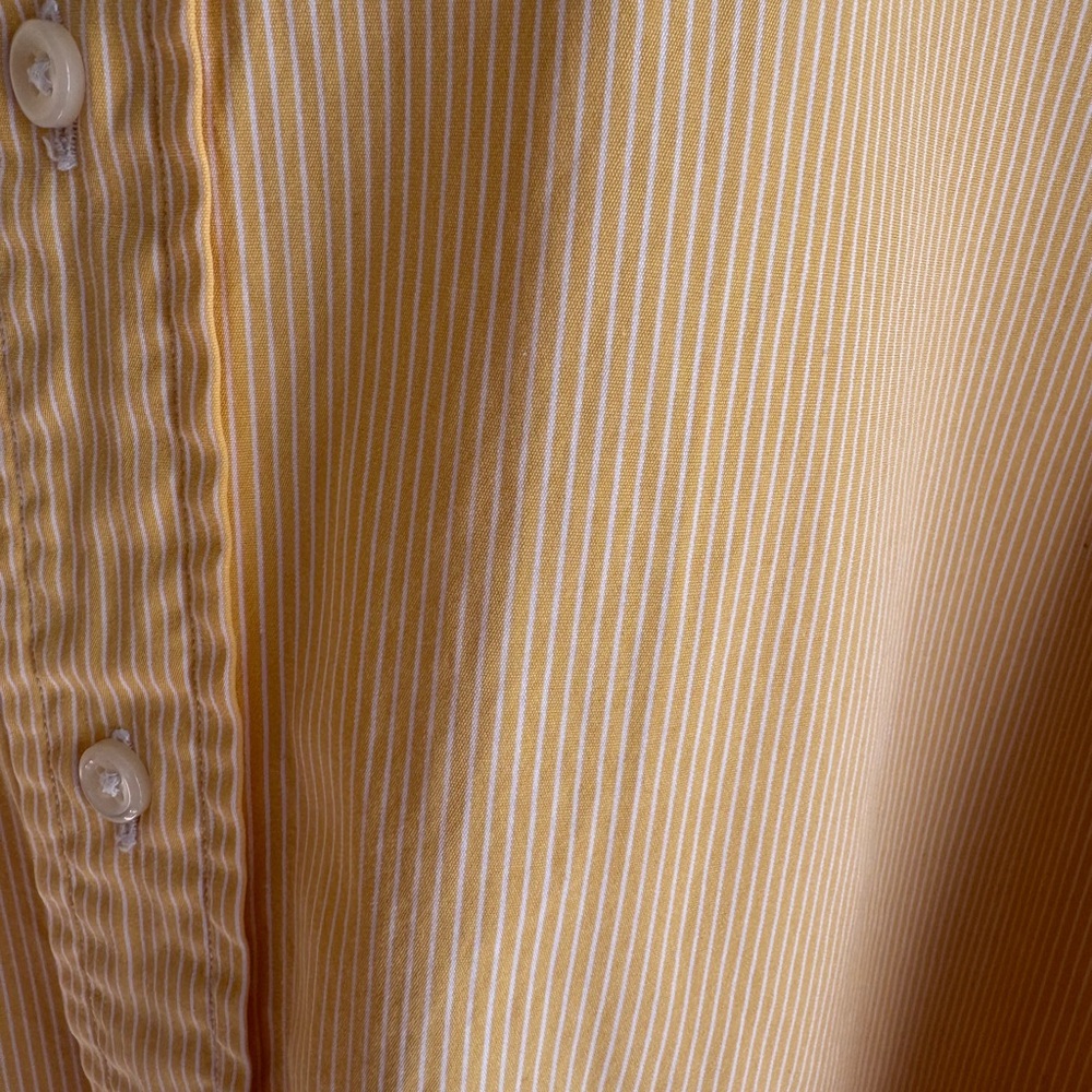 Polo Ralph Lauren Regent Classic Fit Yellow Stripe Button Down Shirt Mens - Picture 4 of 5